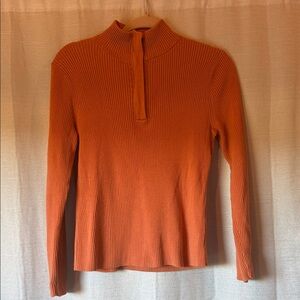 JEANNE PIERRE Orange Turtleneck Sweater